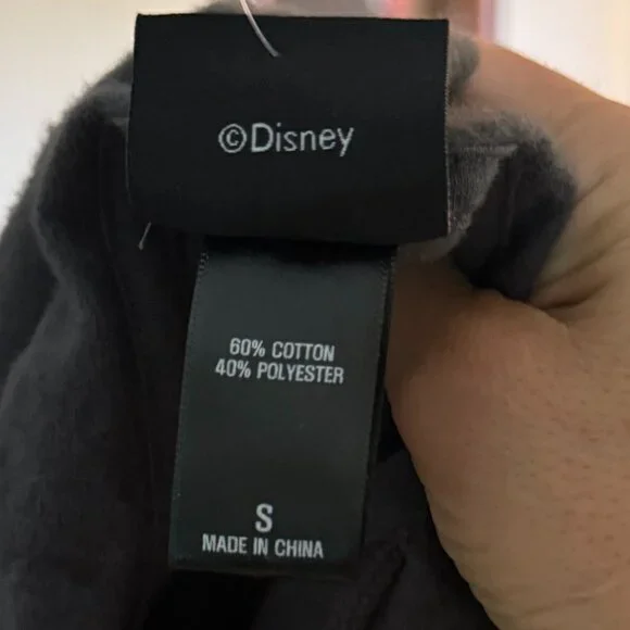 NWT Hooded Mickey Mouse Disney Grey Hoodie Sweatshirt - Men's Small - Picture 6 of 6